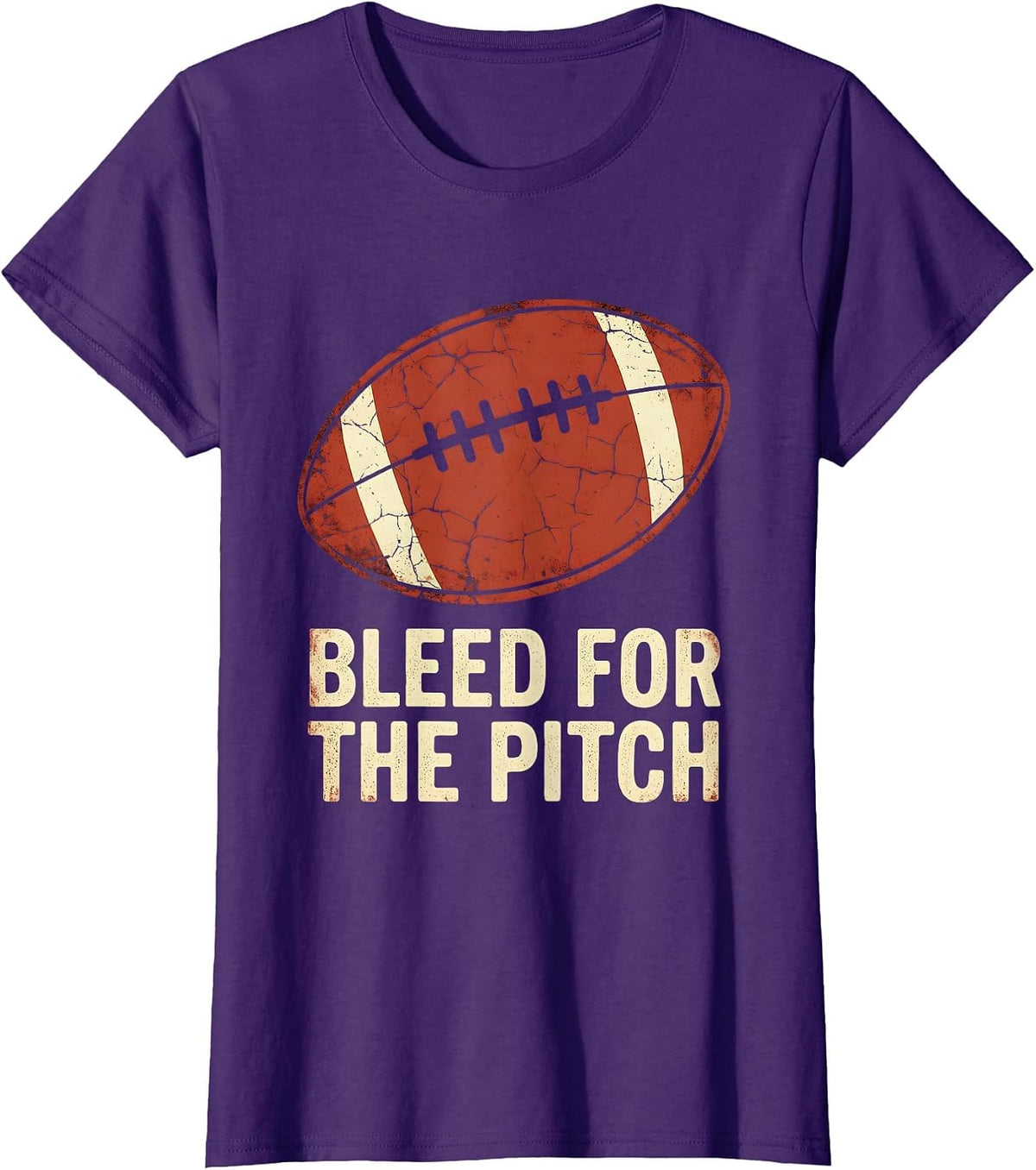 Women's Bleed for the Pitch Rugby Graphic Design T-Shirt - Purple