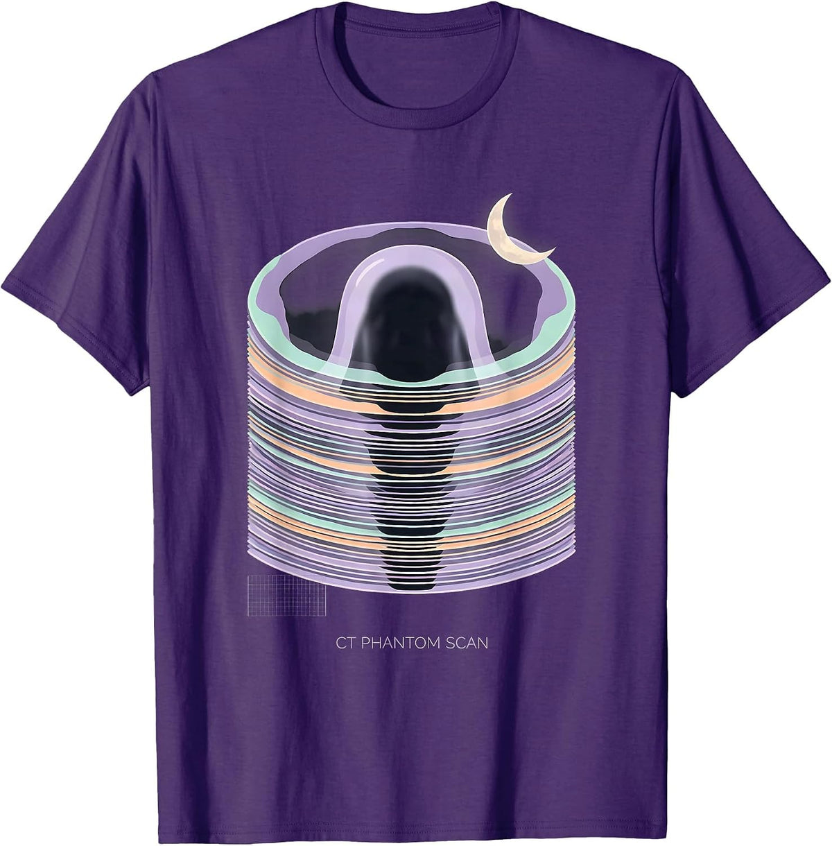 Men's CT Phantom Scan Funny Radiology Tech Halloween Pun T-Shirt - Purple