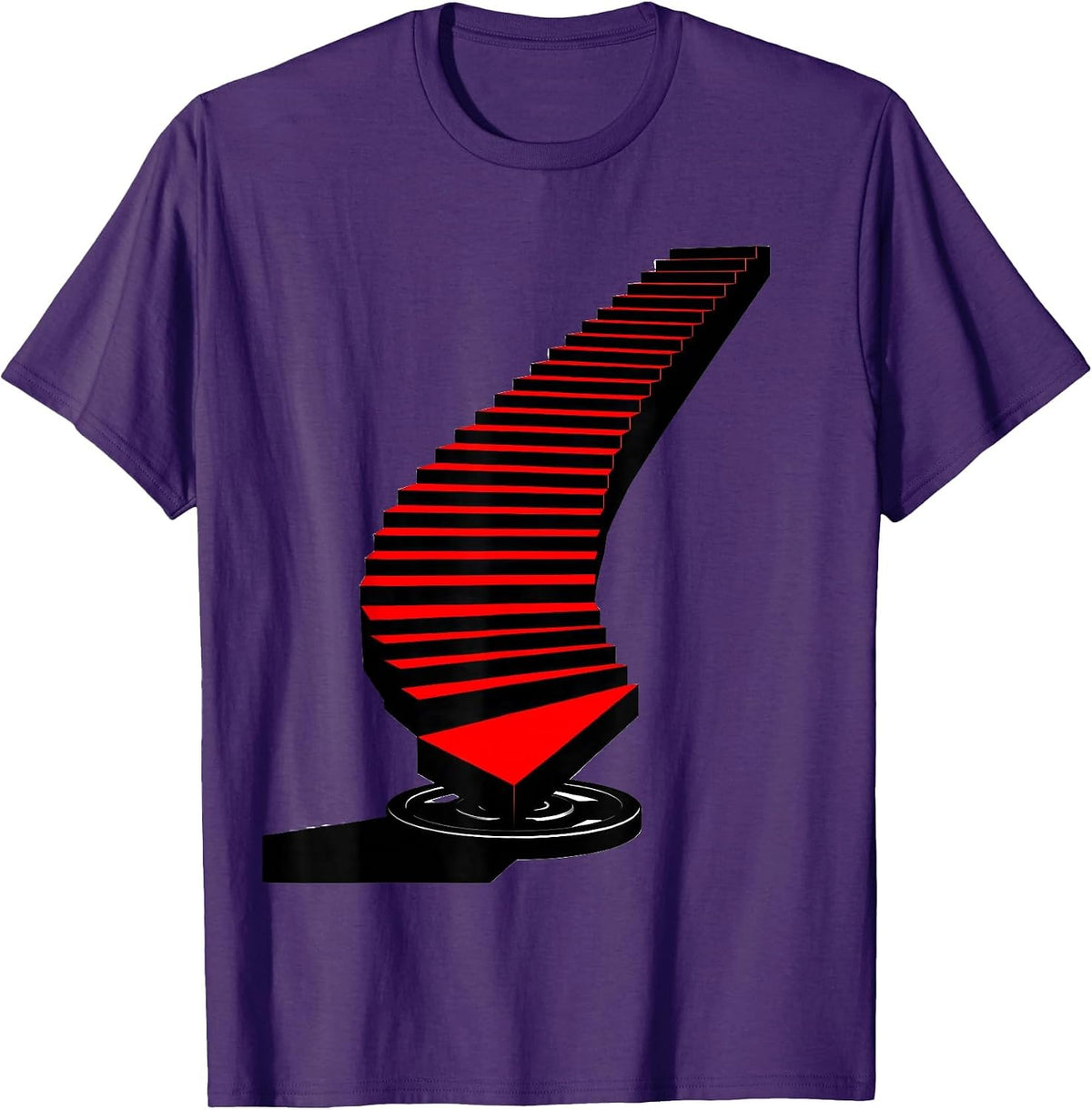 Stepped Barbell Stack Knight Gym Humor Weightlifter T-Shirt - Purple