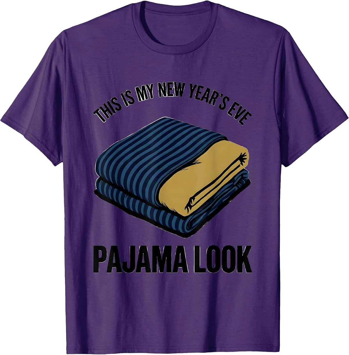 Men's This Is My New Year's Eve Pajama Look Funny Family Party T-Shirt - Purple