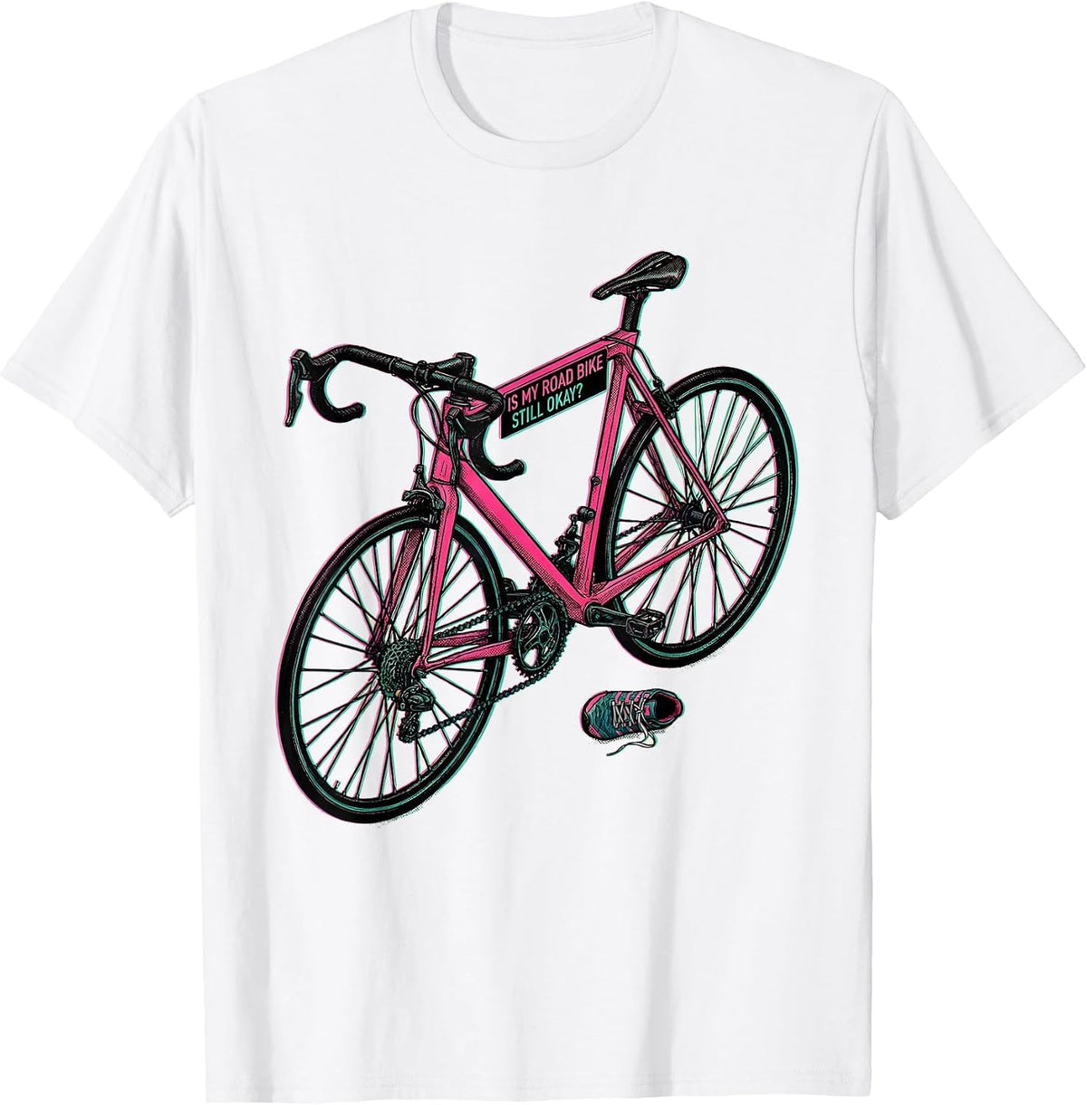 Men's Is My Road Bike Still Okay Funny Cycling Humor Gift T-Shirt - White