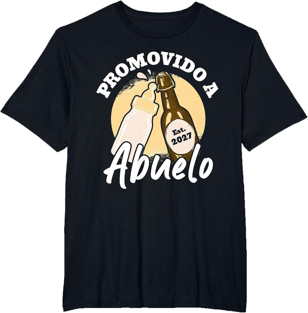 Abuelo Cargando Promovido A Abuelo 2027 T-Shirt - Black