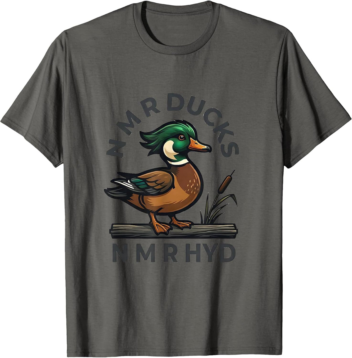 Men's N M R DUCKS N M R HYD Funny Duck Hunter Hunting Dad Gift T-Shirt - Asphalt Grey