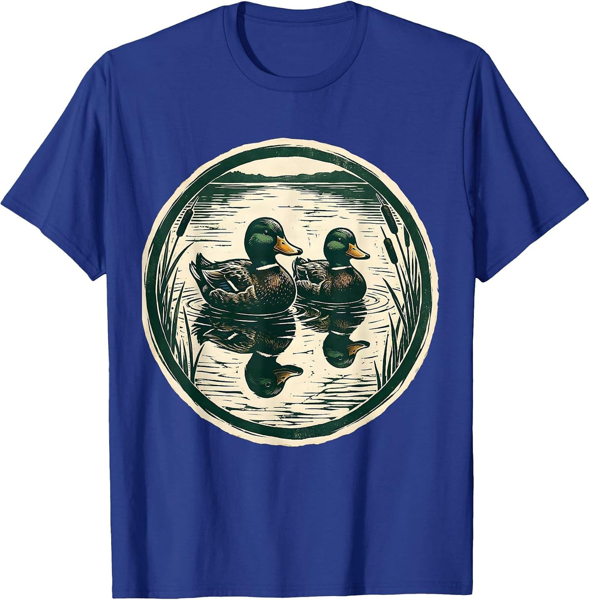 Duck Decoys Floating on Still Water Hunting T-Shirt - Royal Blue