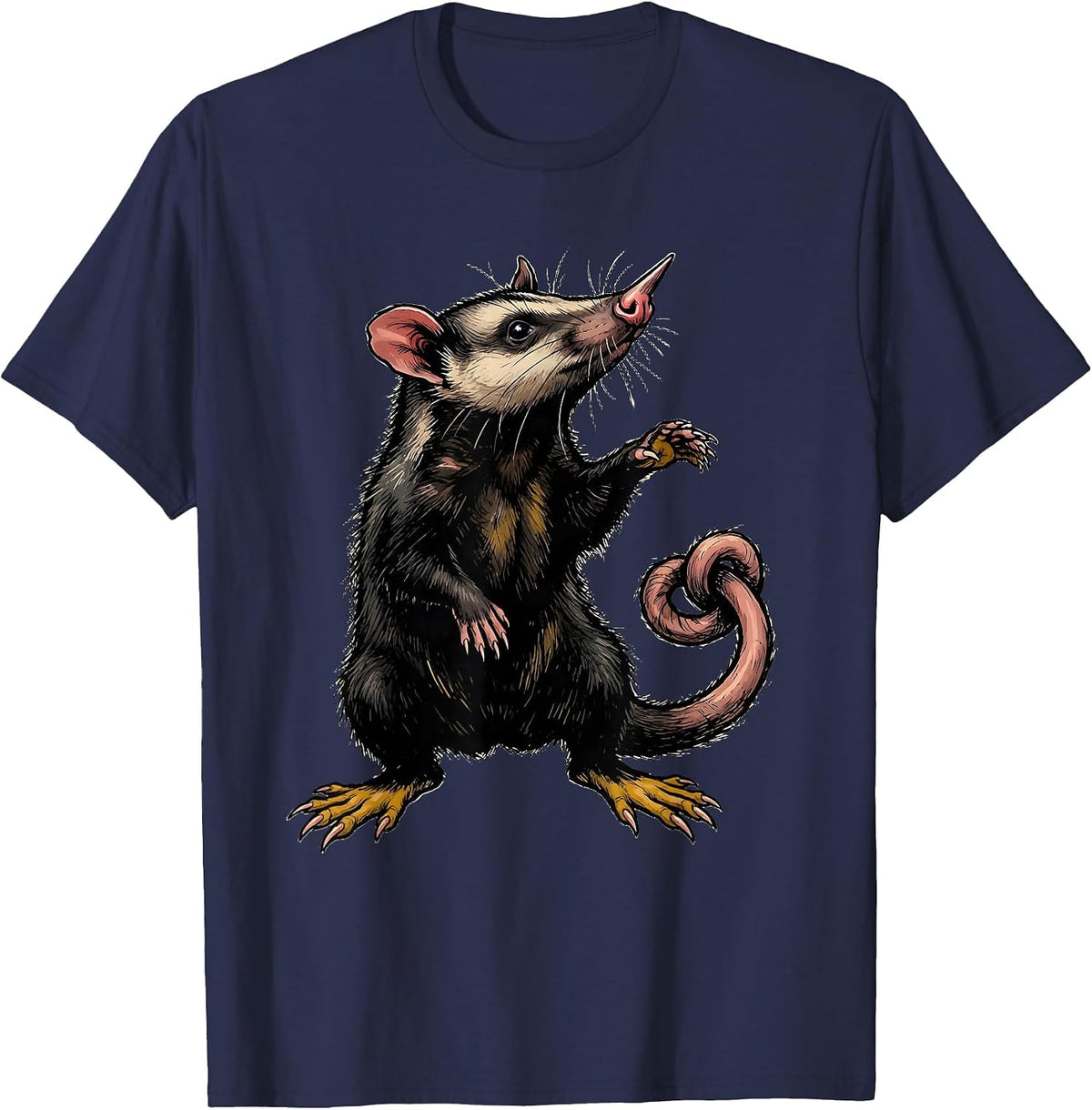 Men's Opossum Bowing Meme Humor Animal Lover Gift T-Shirt - Navy Blue