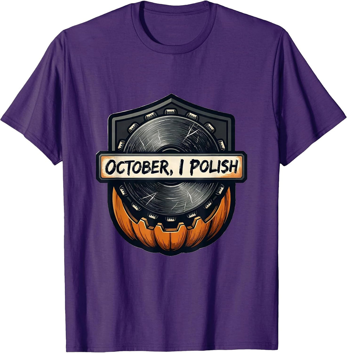 October, I Polish Funny Dental Hygienist Halloween Fall T-Shirt - Purple