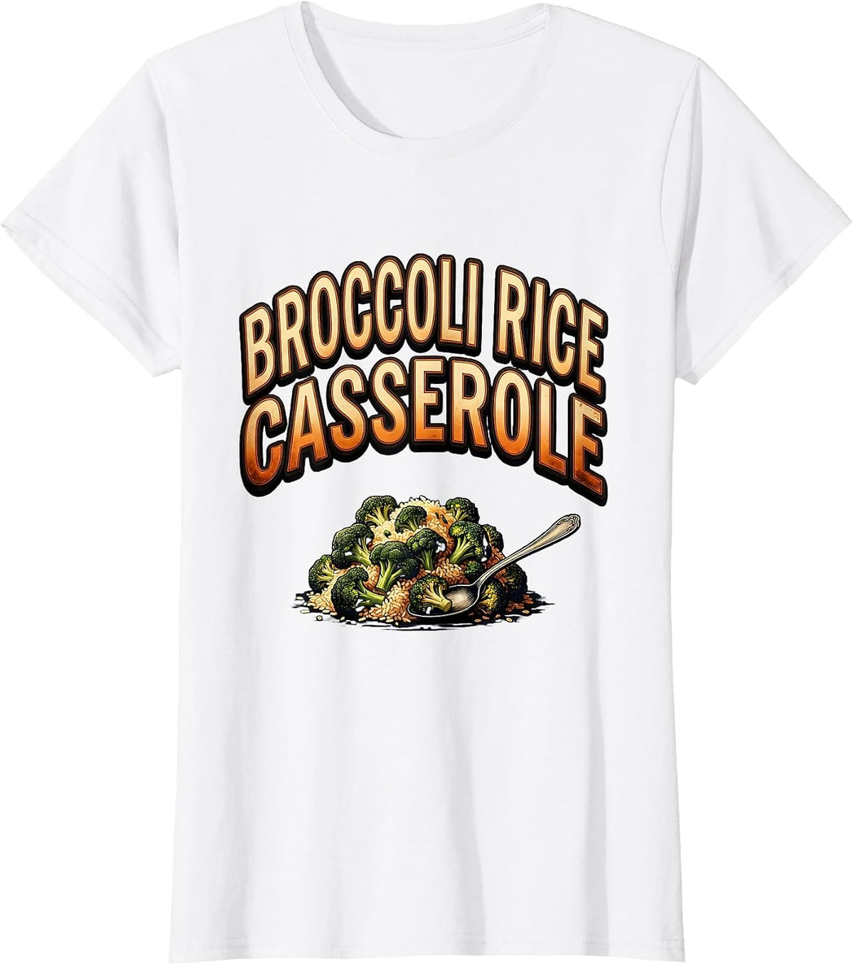 Broccoli Rice Casserole Thanksgiving Food Bootleg 90's Rap T-Shirt - White