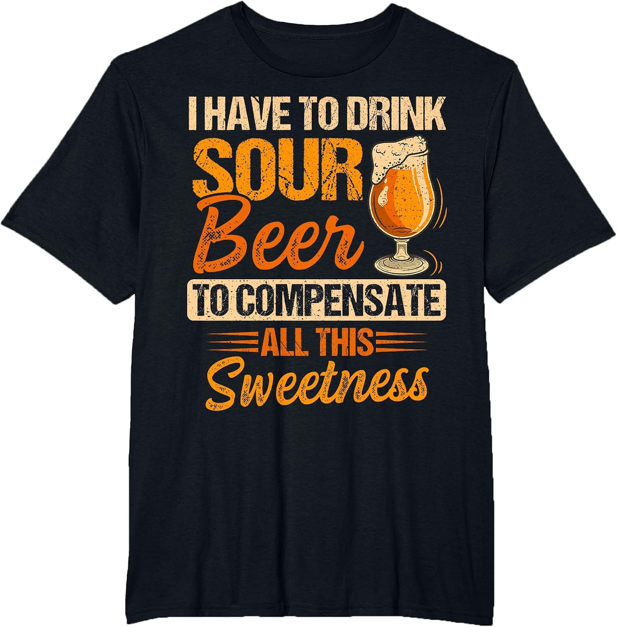 Sour Beer Craft Drinking Design for a Sour Beer Lover T-Shirt - Black
