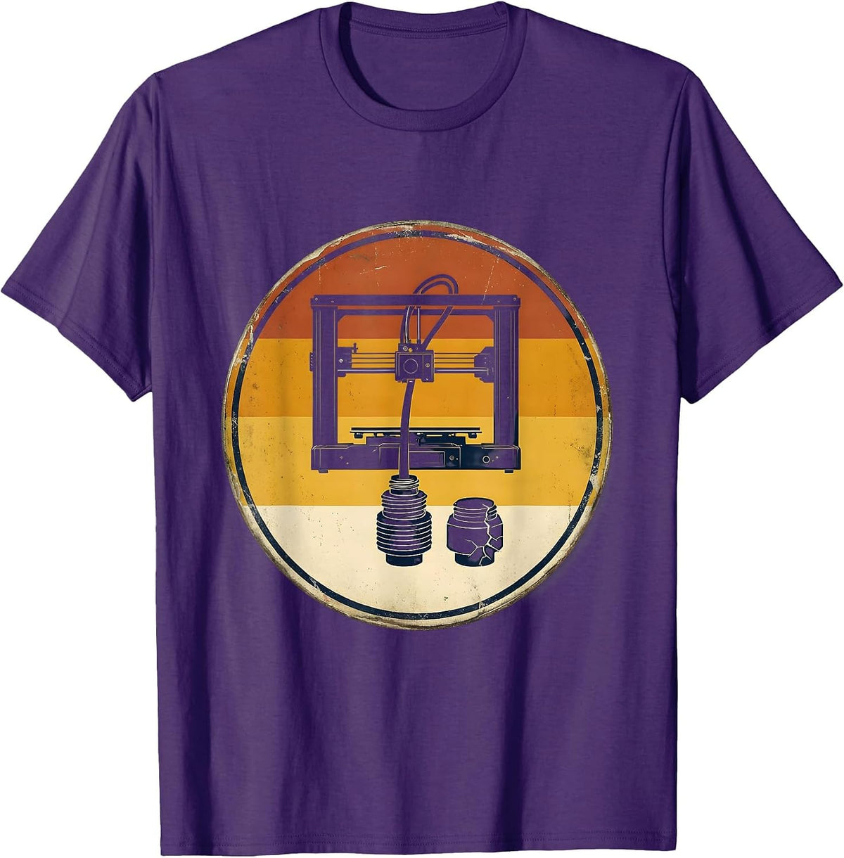 3D Printer Repair Vintage Geek Gift Idea T-Shirt - Purple