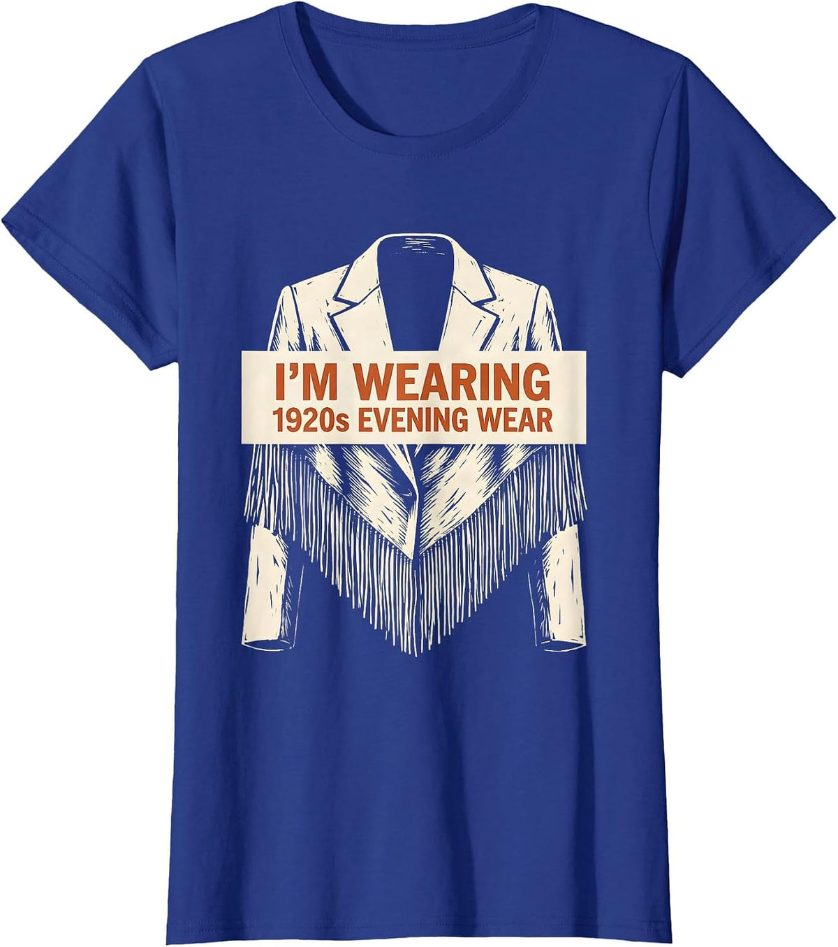Women's I'm Wearing 1920s Evening Wear Vintage Roaring Twenties T-Shirt - Royal Blue