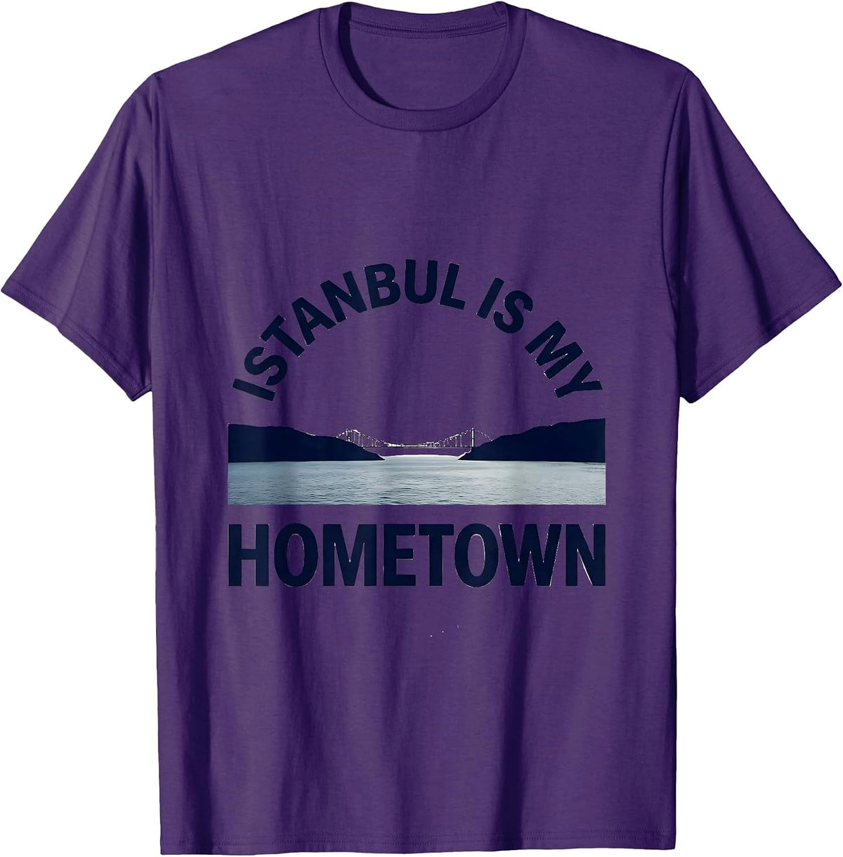 Istanbul Is My Hometown Minimalist Turkish Heritage Pride T-Shirt - Purple