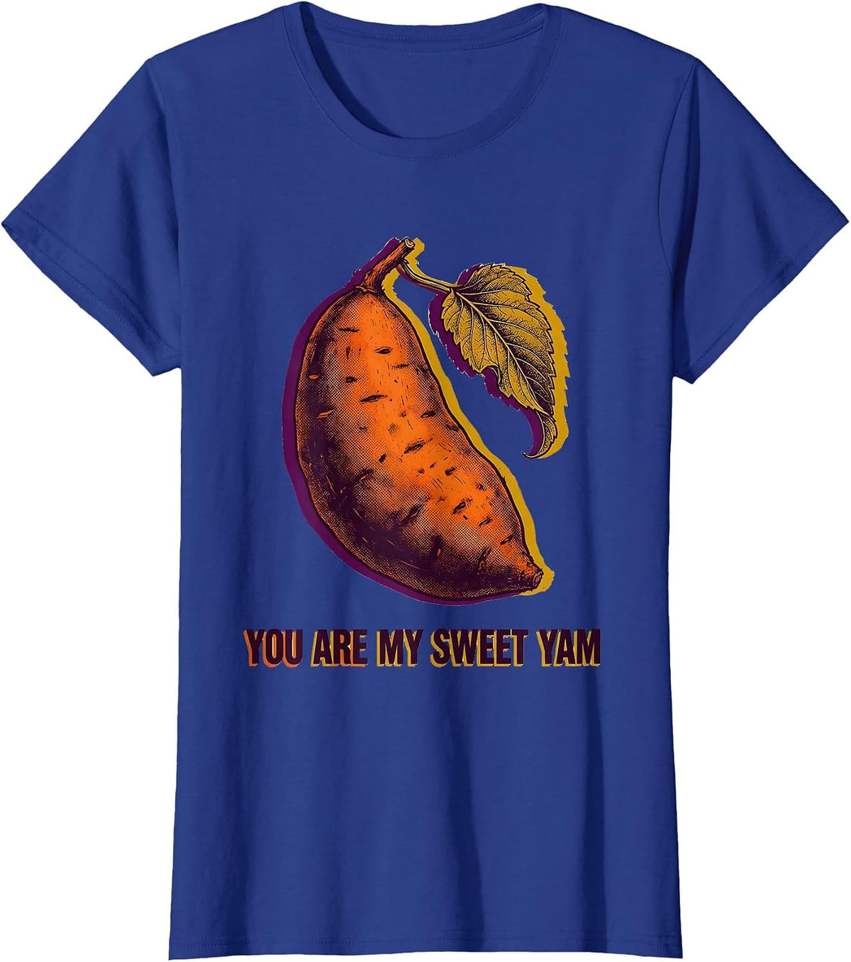 Women's You Are My Sweet Yam Funny Thanksgiving Couple Matching Set T-Shirt - Royal Blue