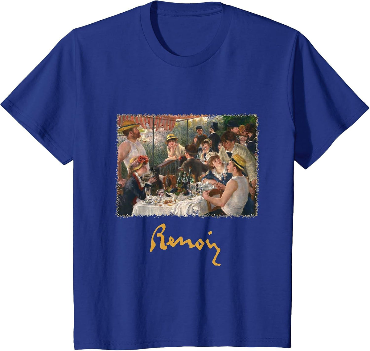 Luncheon of the Boating Party by Pierre-Auguste Renoir T-Shirt - Royal Blue