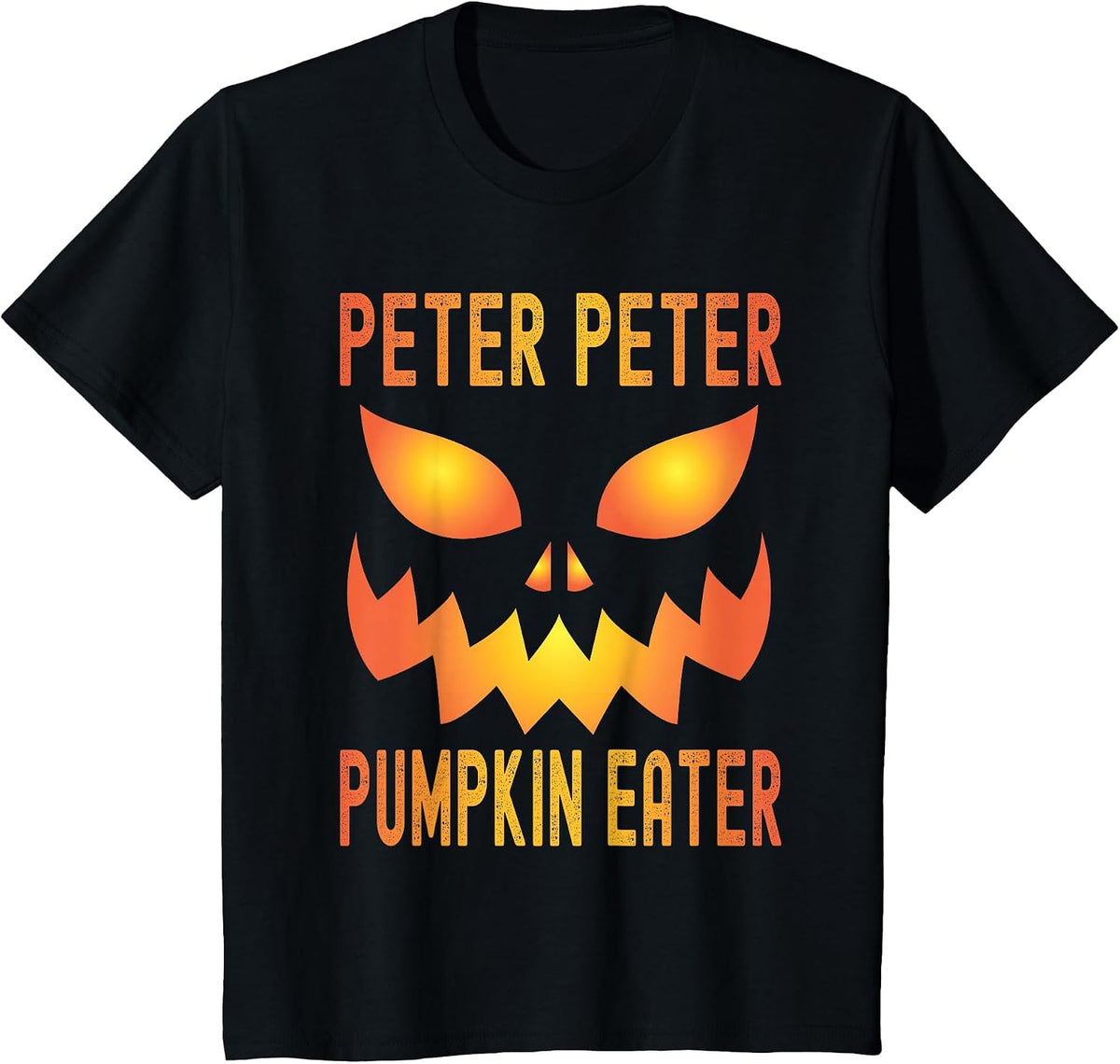 Funny Halloween Matching Costume Peter Pumpkin Eater T-Shirt - Black