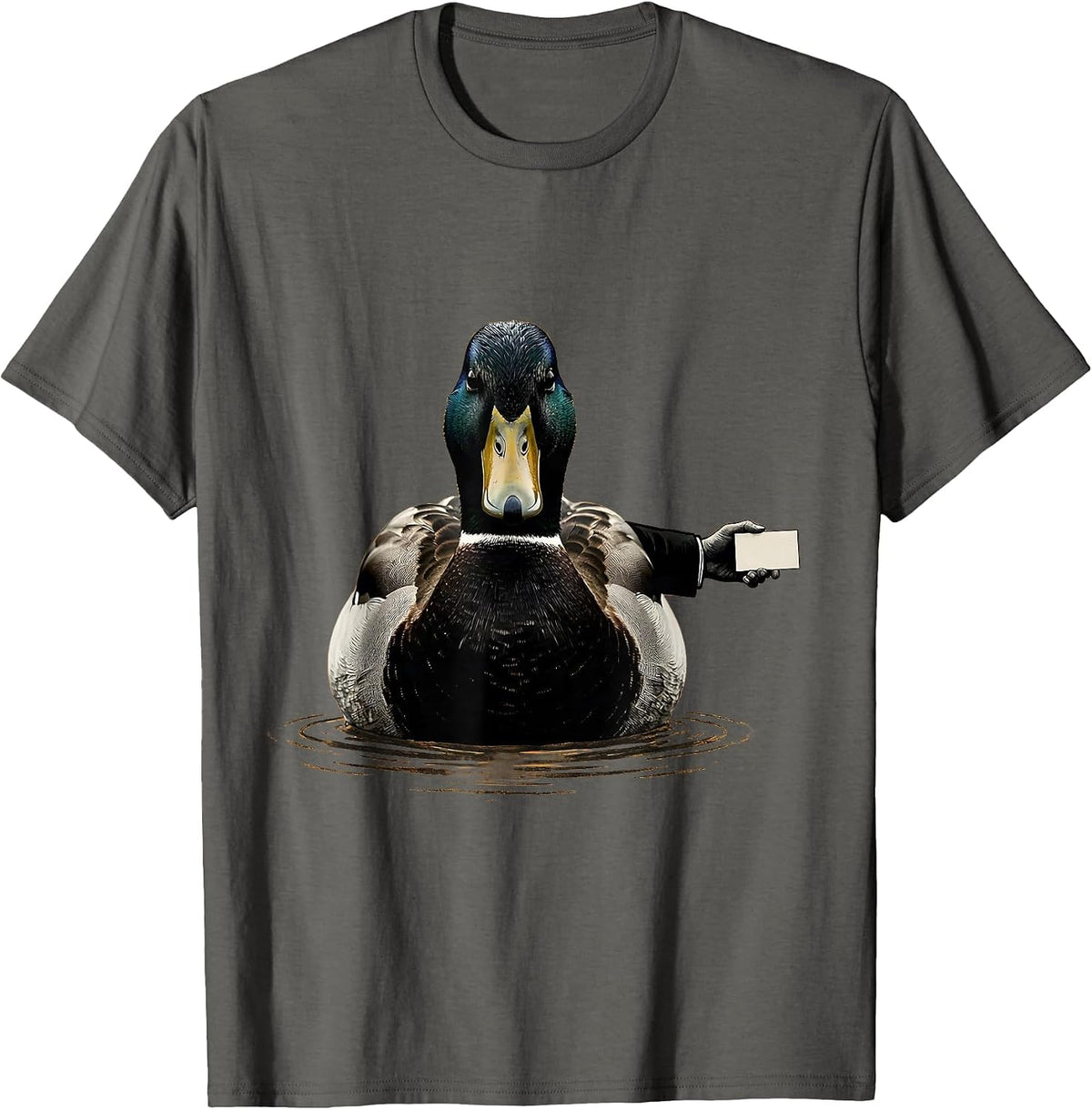 Men's Mallard Duck Hunting Humor Gift for Dad T-Shirt - Asphalt Grey