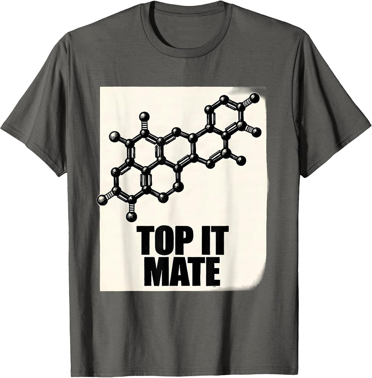 Top It Mate Funny Pharmacy Technician Chemistry Joke T-Shirt - Asphalt Grey