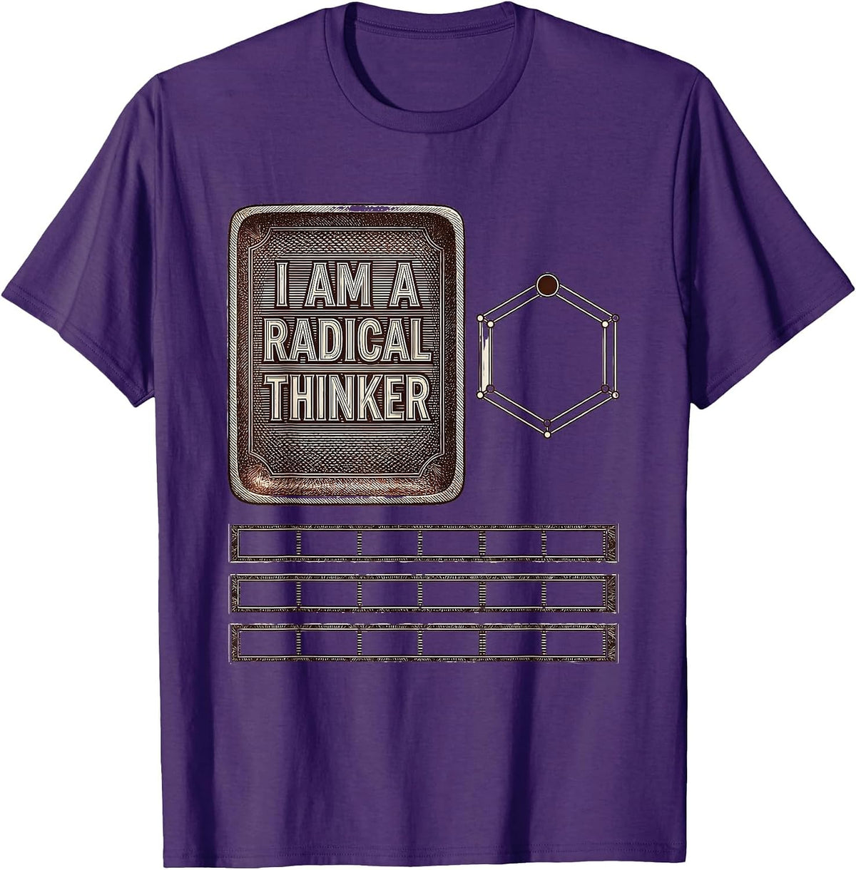 I Am A Radical Thinker Funny Chemistry Nerd Science Teacher T-Shirt - Purple