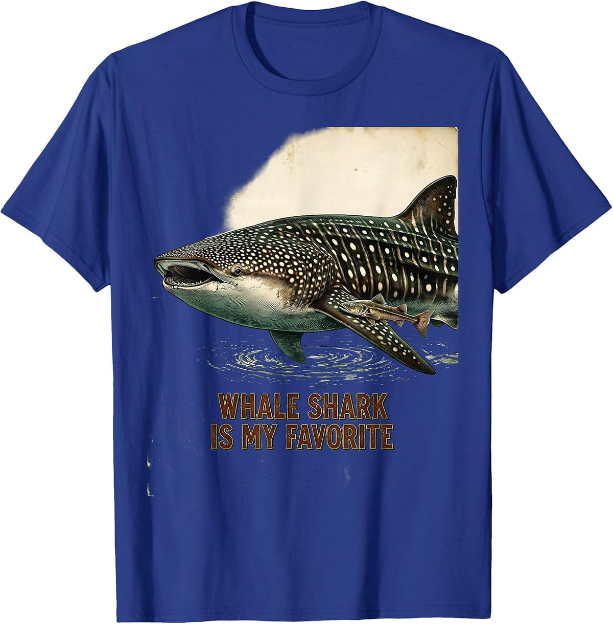 Men's Whale Shark Is My Favorite Vintage Ocean Animal Lover Marine T-Shirt - Royal Blue