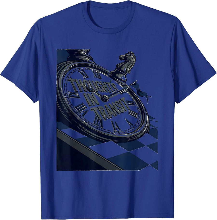 Thoughts In Transit Funny Chess Player Chess Lover Gift T-Shirt - Royal Blue