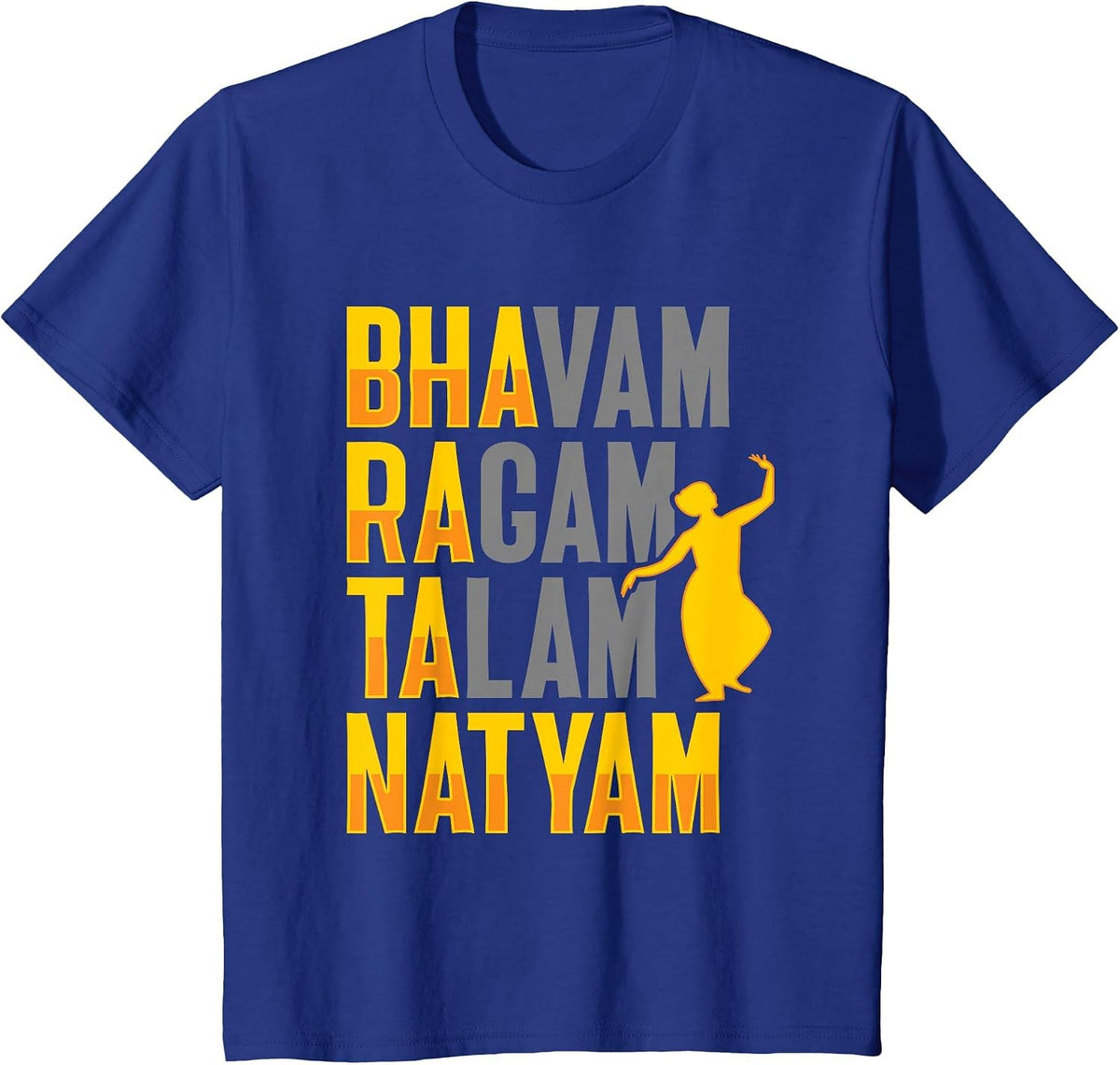 Bharatanatyam Design for a Bharatanatyam Dancer T-Shirt - Royal Blue