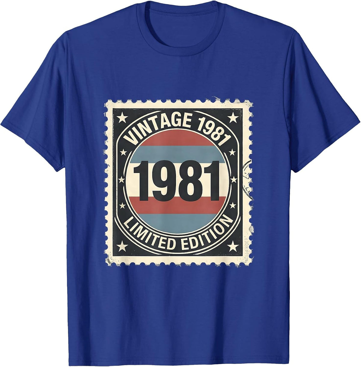 Vintage 1981 Limited Edition Stamp 40th Birthday Gift Men T-Shirt - Royal Blue