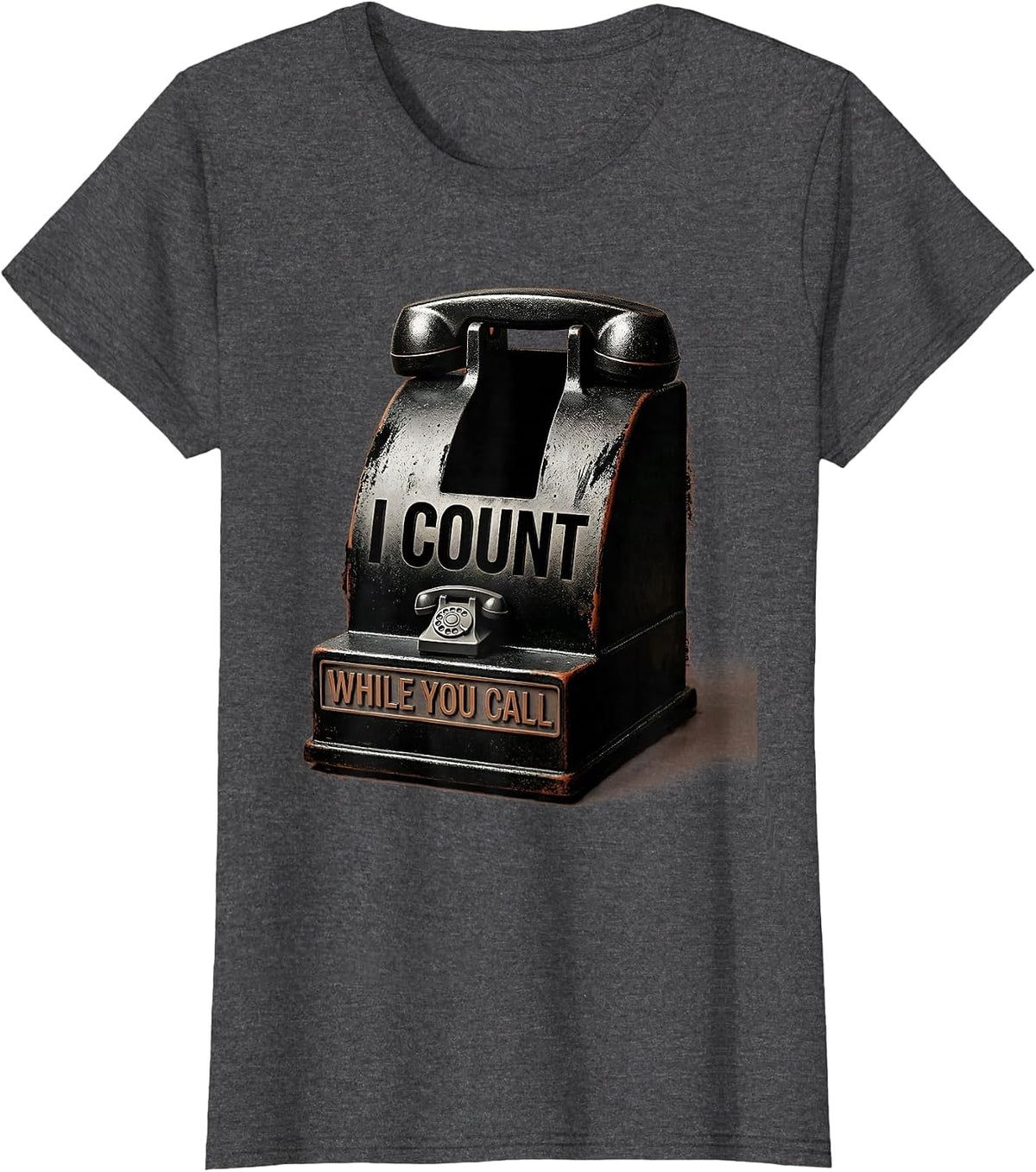 Women's I Count While You Call Funny Pharmacy Tech Technician T-Shirt - Dark Heather Grey