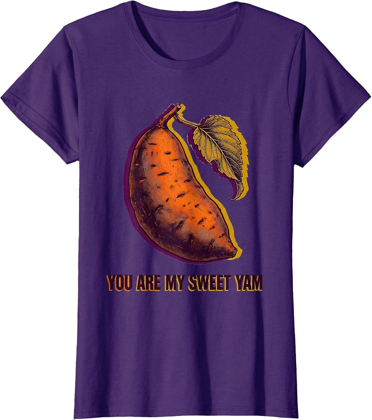 Women's You Are My Sweet Yam Funny Thanksgiving Couple Matching Set T-Shirt - Purple