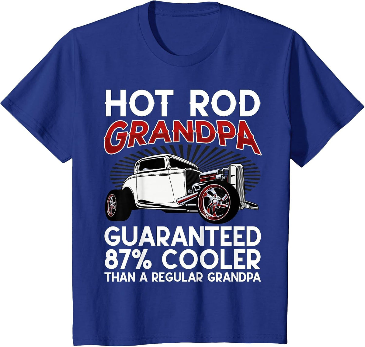 Vintage Hot Rod Grandpa Modified Car Garage Mechanic Hotrod T-Shirt - Royal Blue