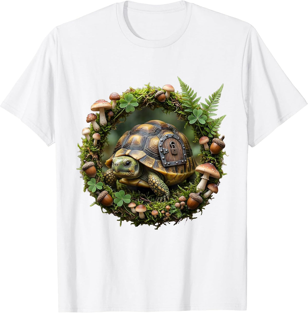 Men's Turtle Shell Hatch Door Nope Not Today Design T-Shirt - White