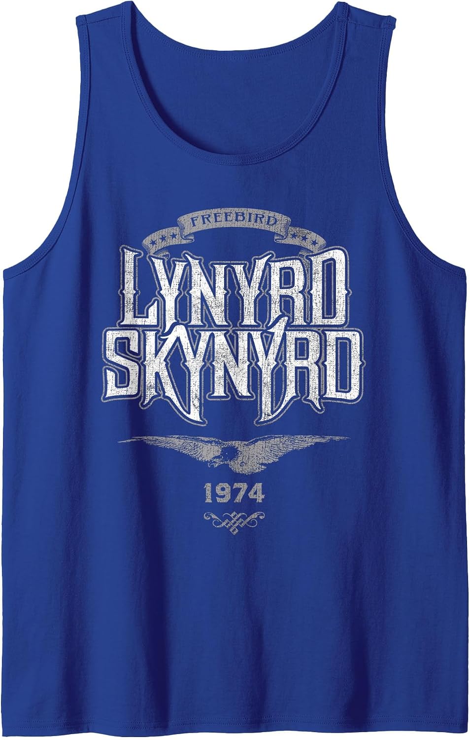 Lynyrd Skynyrd Freebird Retro Logo 1974 Rock Music 70s Gifts Tank Top - Royal Blue