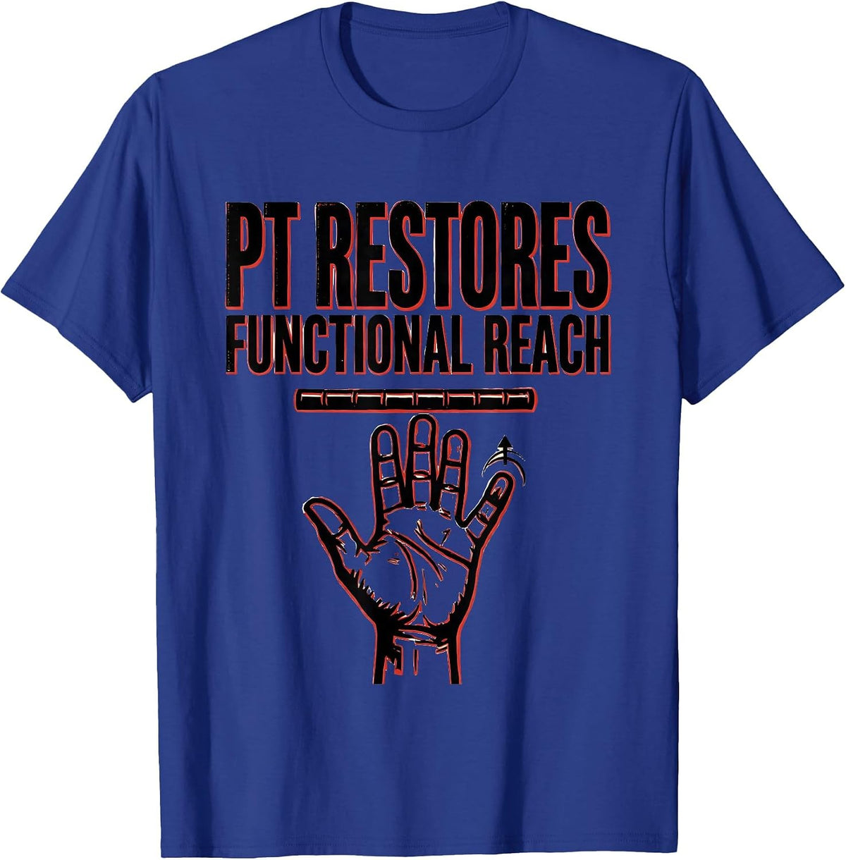 Men's PT Restores Functional Reach Stencil Graphic Physical T-Shirt - Royal Blue