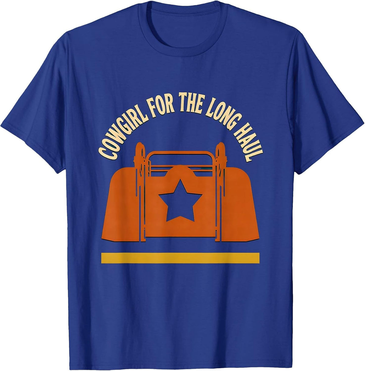 Men's Cowgirl For The Long Haul Western Cowgirl Rodeo Identity T-Shirt - Royal Blue