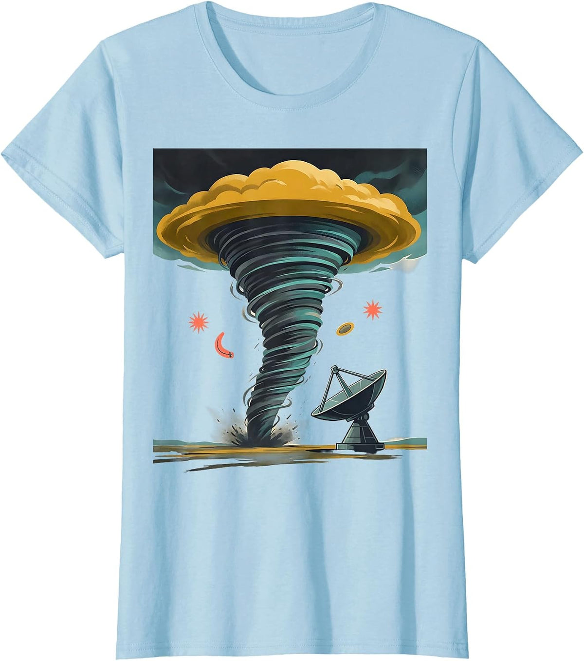 Tornado Chaser Storm Weather Enthusiast Meteorology Humor T-Shirt - Baby Blue