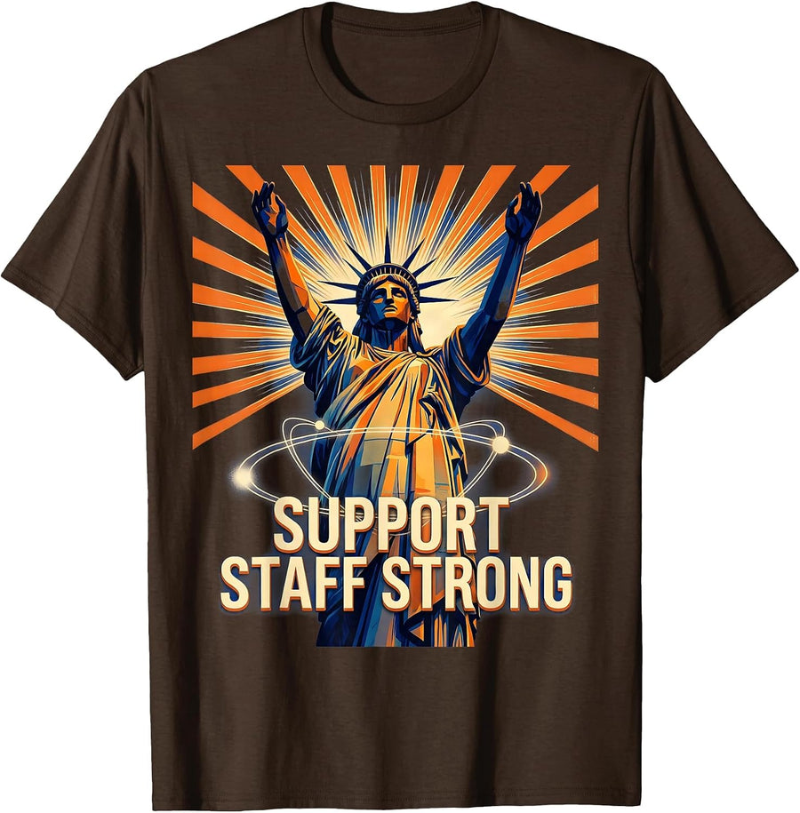Support Staff Strong Paraprofessional Design T-Shirt - Brown