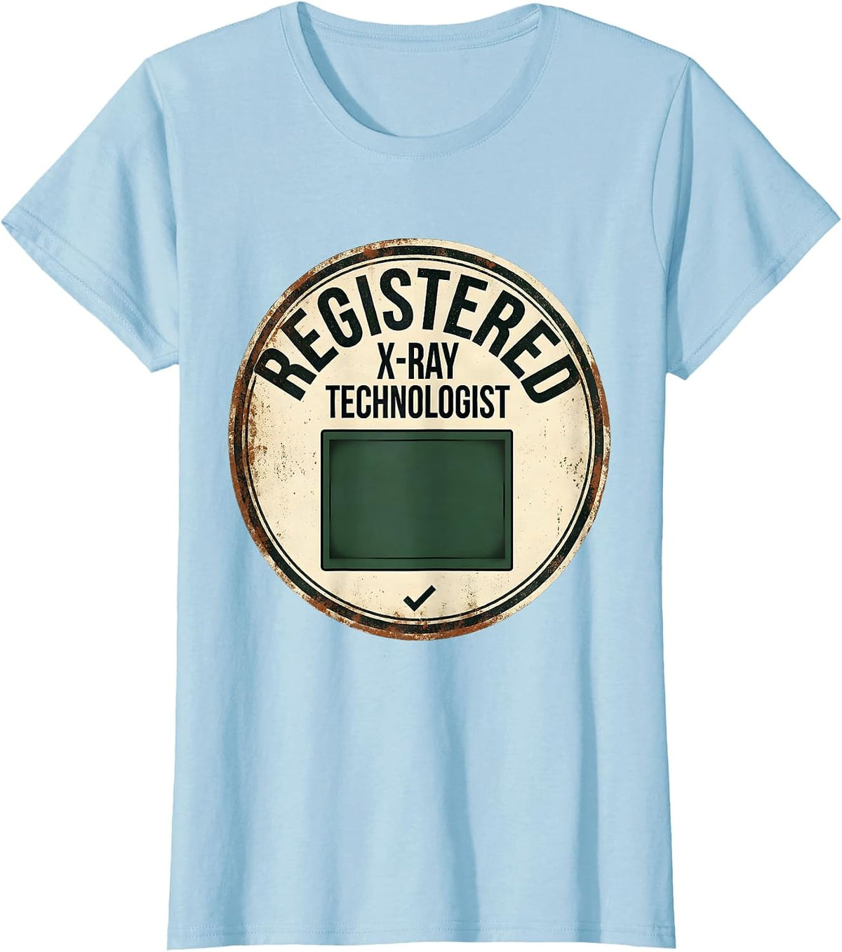Women's Registered X-Ray Technologist Vintage Radiology Tech Gift T-Shirt - Baby Blue