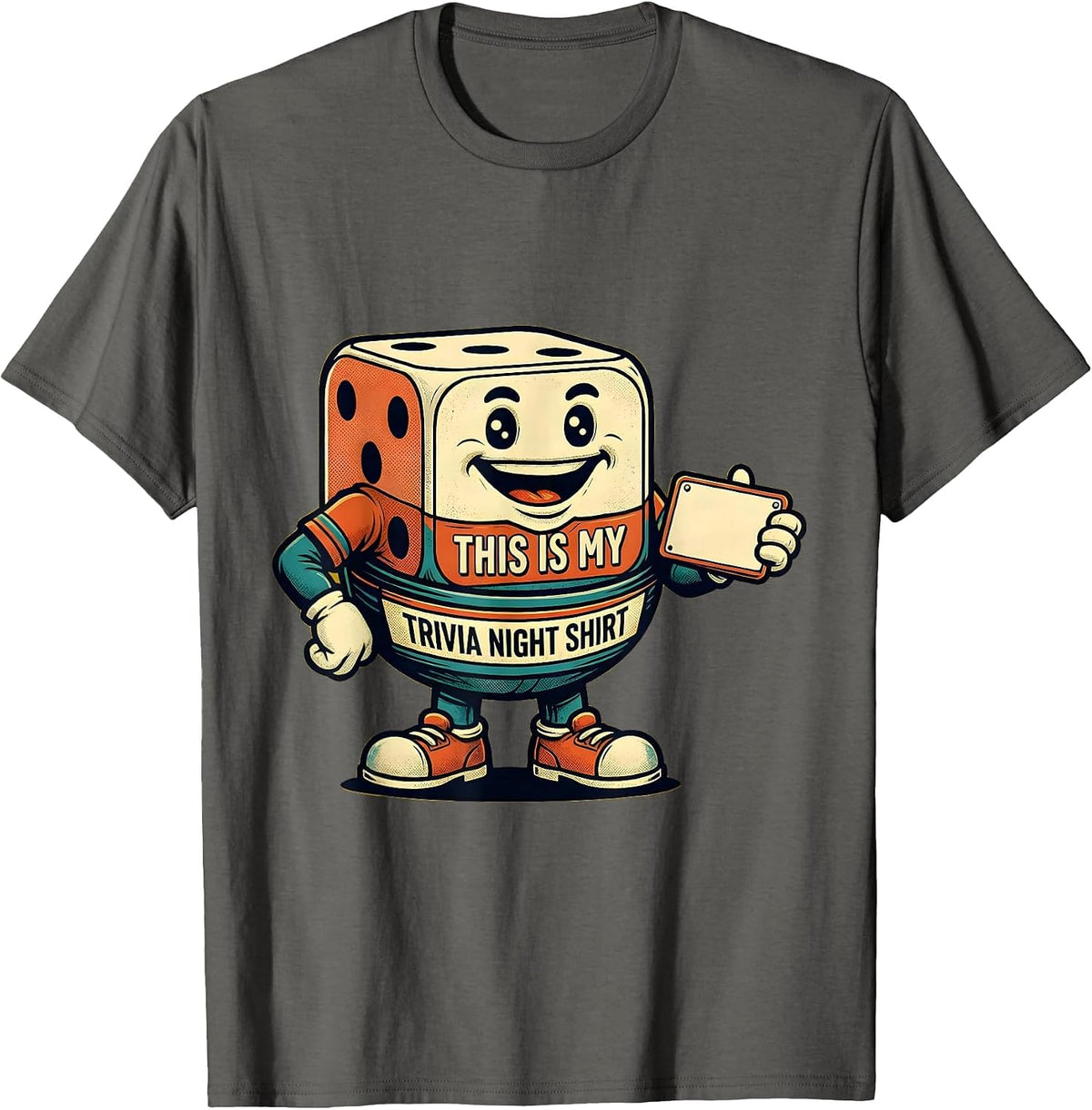 Men's This Is My Trivia Night Shirt Funny Board Game Night Humor T-Shirt - Asphalt Grey