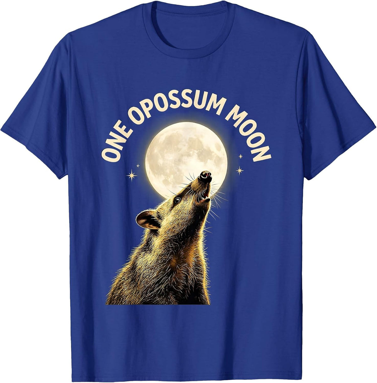 Men's One Opossum Moon Funny Opossum Lover Pet Owner Gift T-Shirt - Royal Blue