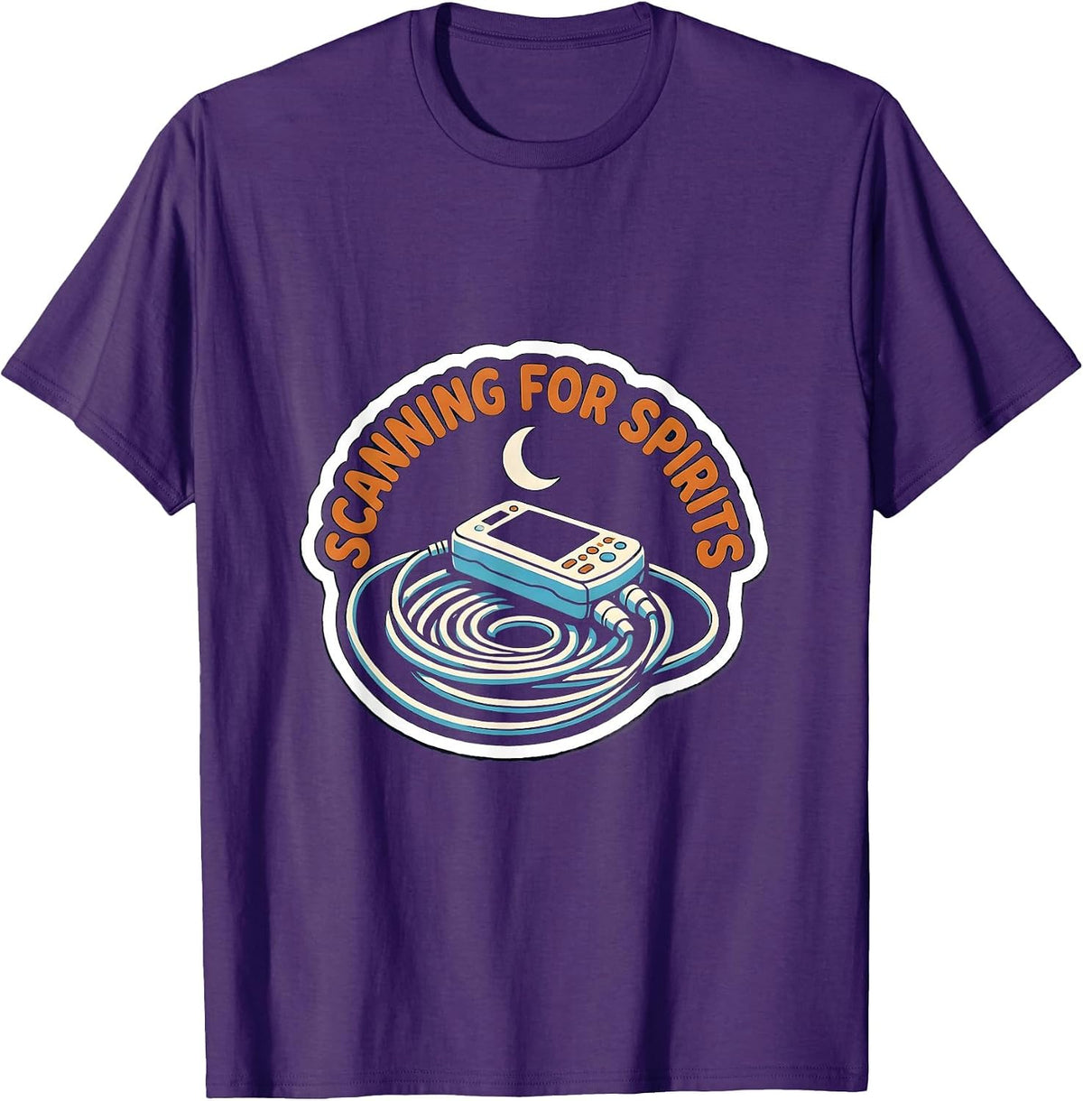 Scanning For Spirits Funny Sonographer Ultrasound Tech T-Shirt - Purple