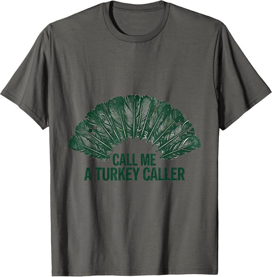 Call Me a Turkey Caller Rubber Stamp Turkey Hunting Gift T-Shirt - Asphalt Grey