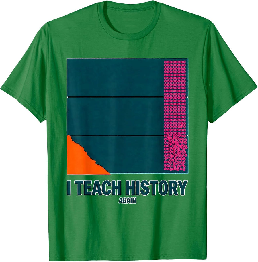 Men's I Teach History Again Funny History Teacher Back To School T-Shirt - Kelly Green