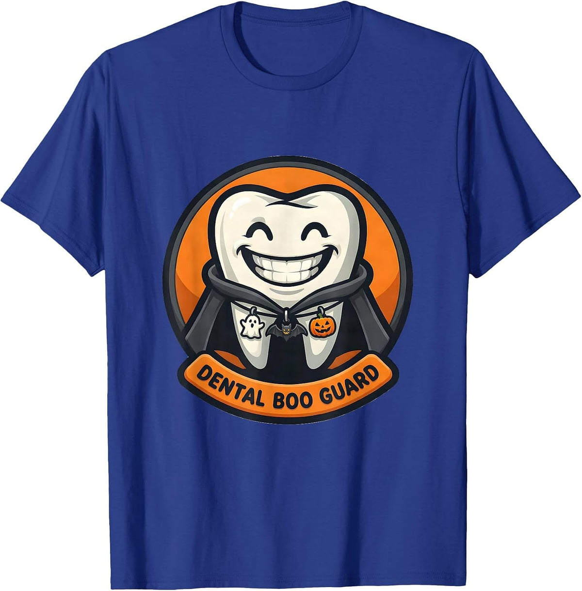 Men's Dental Boo Guard Funny Halloween Dentist Dental Hygienist T-Shirt - Royal Blue