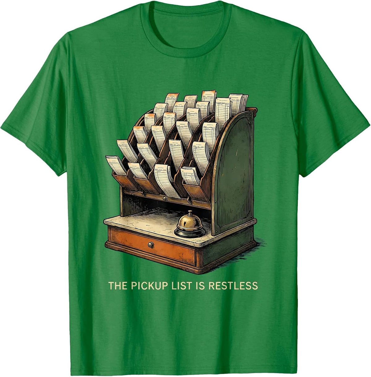 Men's The Pickup List Is Restless Vintage Pharmacy Technician T-Shirt - Kelly Green