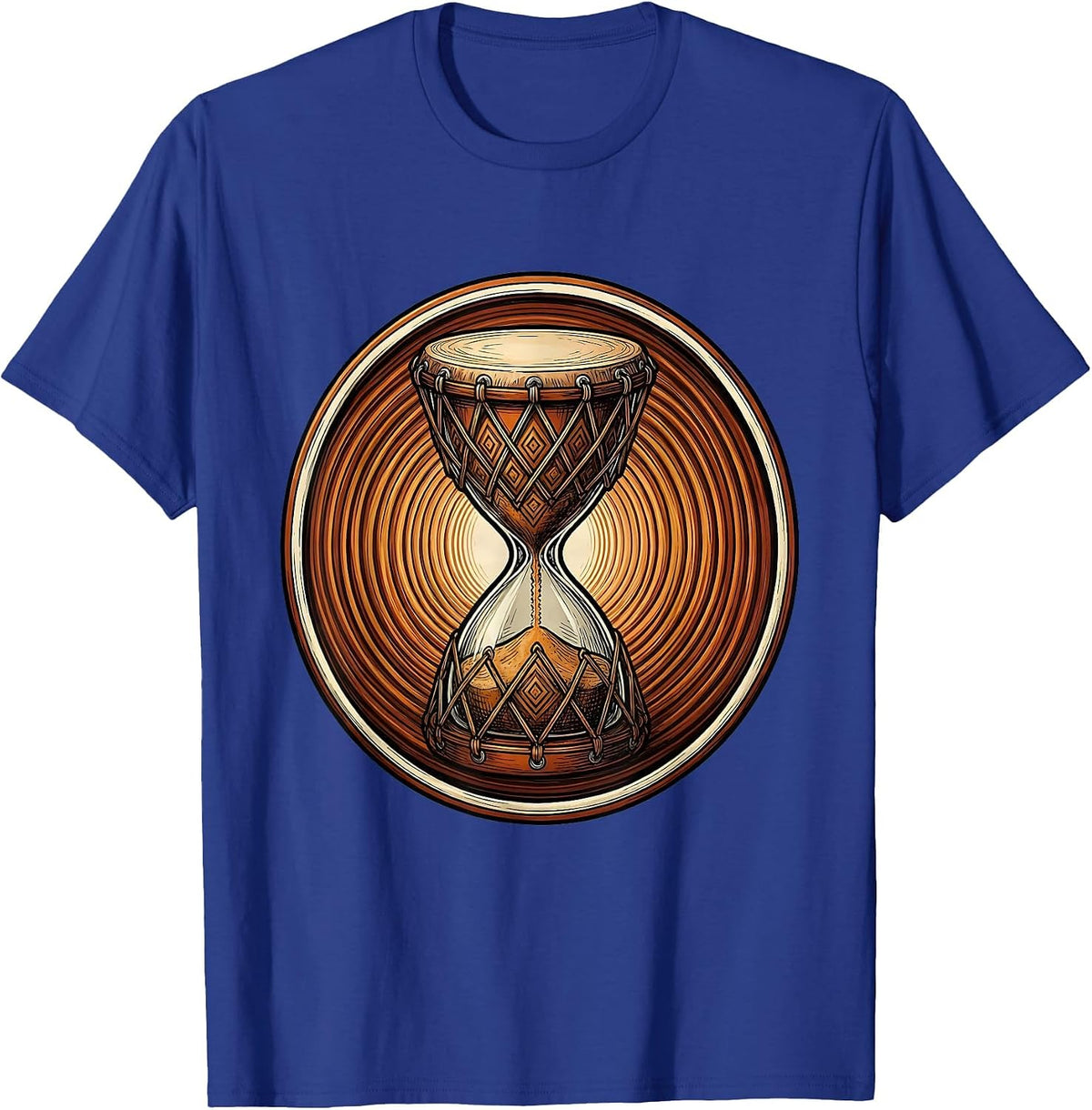 Speech Therapy Talking Drum Sound Ripple Illustration T-Shirt - Royal Blue
