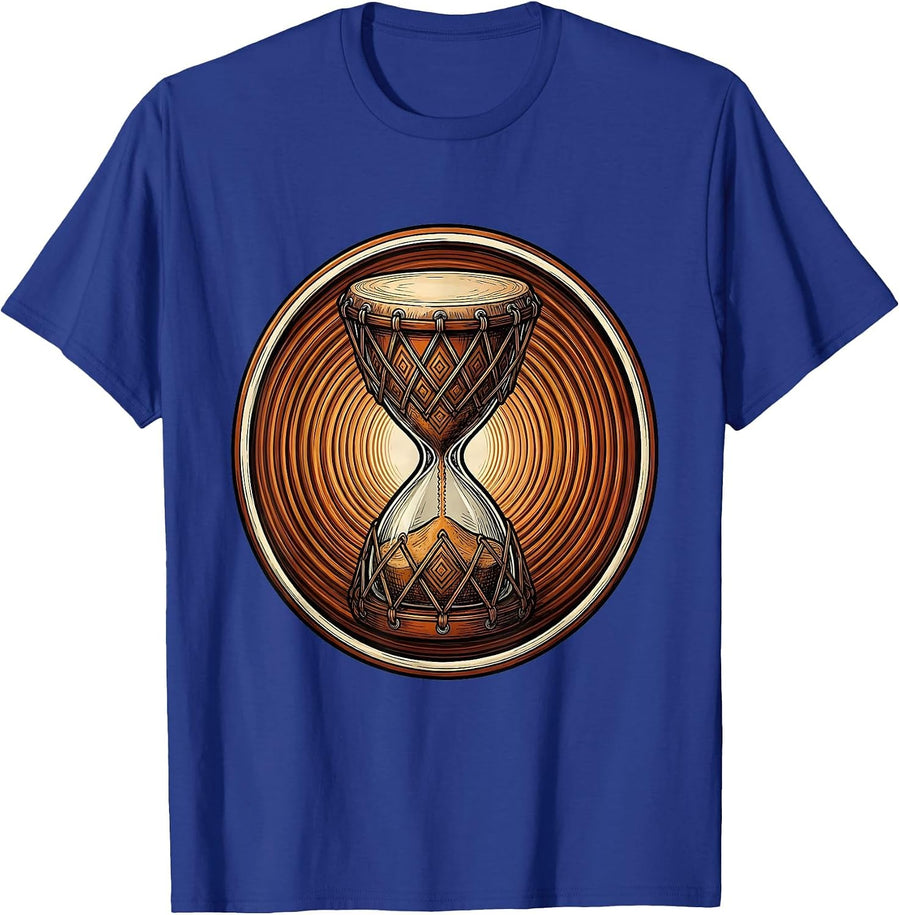 Speech Therapy Talking Drum Sound Ripple Illustration T-Shirt - Royal Blue