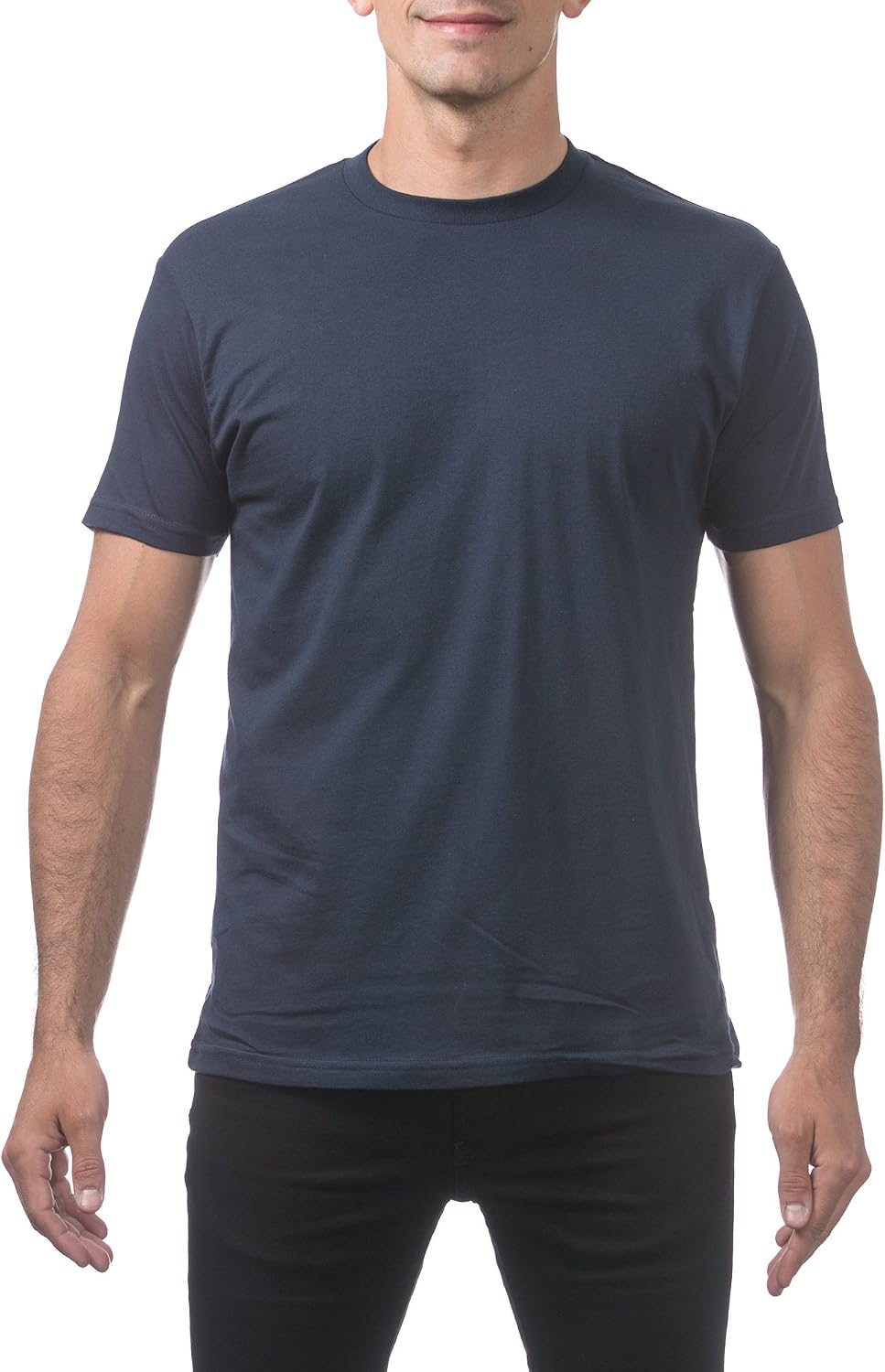 Pro Club Men's Comfort Cotton Short Sleeve Tee Shirt - Navy