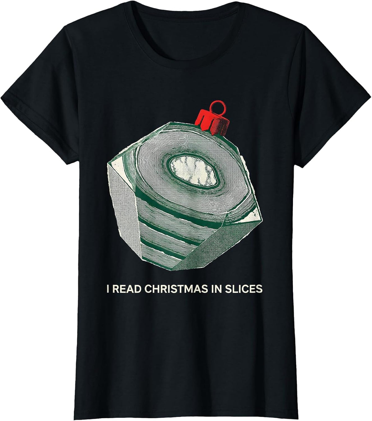 I Read Christmas In Slices Funny Radiology Tech CT Scan Pun T-Shirt - Black