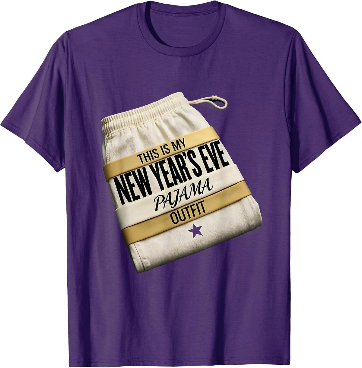 This Is My New Year's Eve Pajama Outfit Funny T-Shirt - Purple