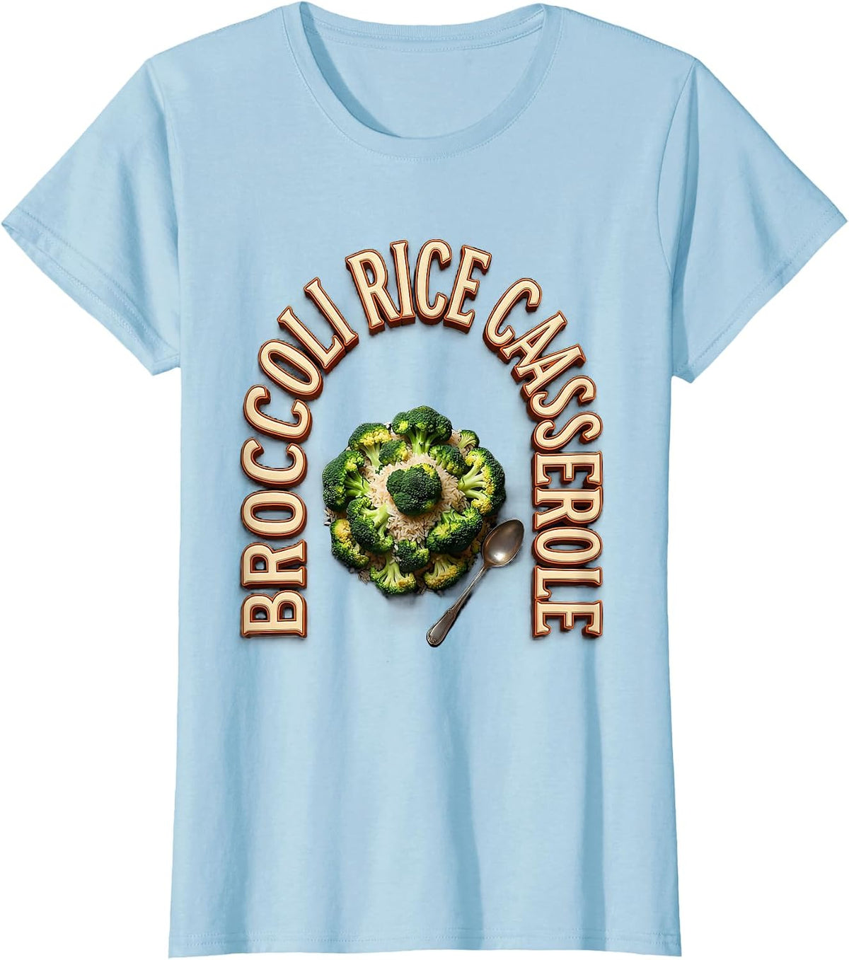 Women's Broccoli Rice Casserole Thanksgiving Food Bootleg 90's Rap T-Shirt - Baby Blue