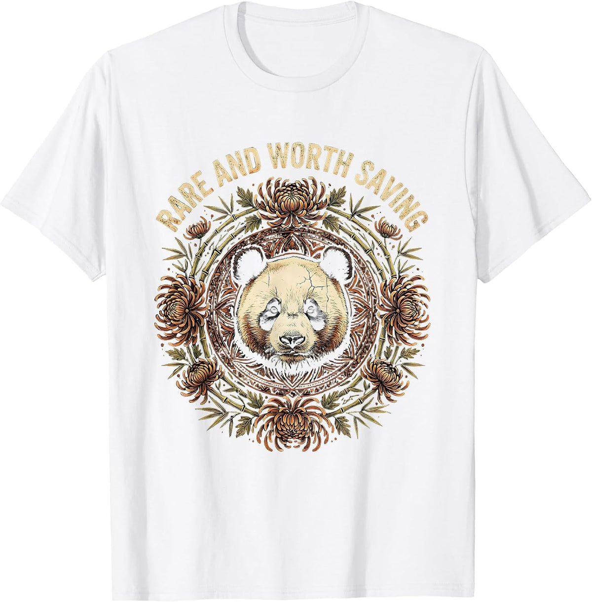 Men's Rare and Worth Saving Panda Conservation Design T-Shirt - White