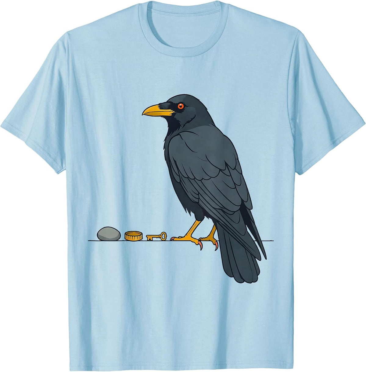 Men's Murder Of Crows Dark Humor Crow Lover Gift T-Shirt - Baby Blue